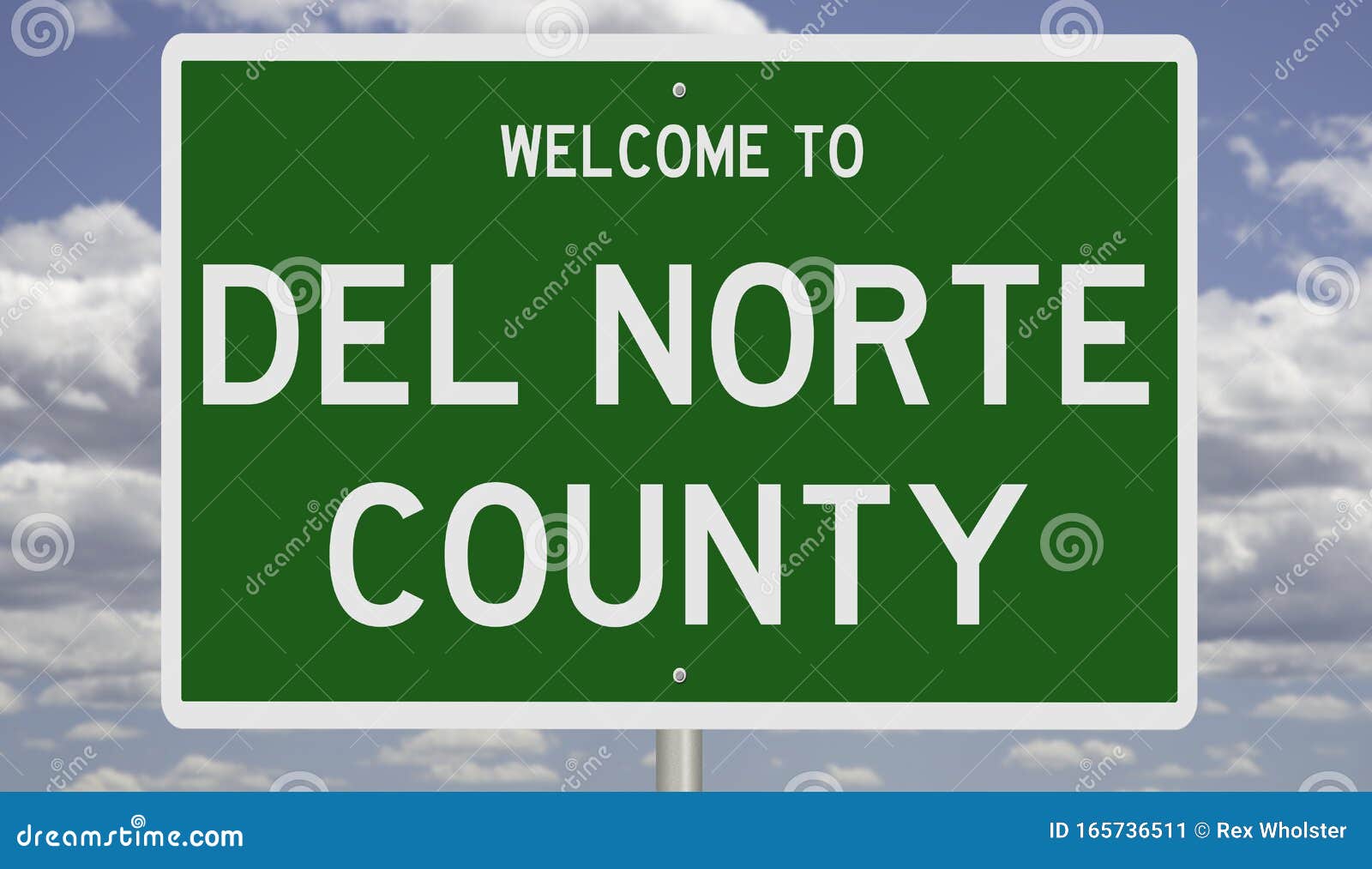 road sign for del norte county