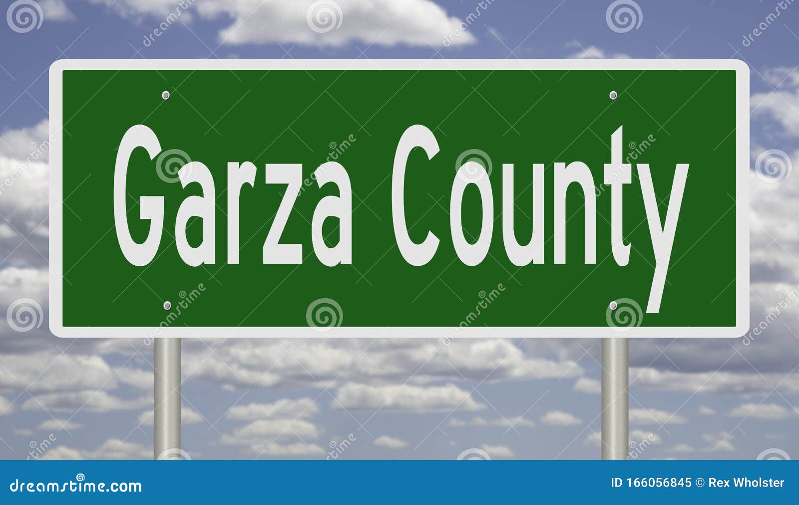 road sign for garza county