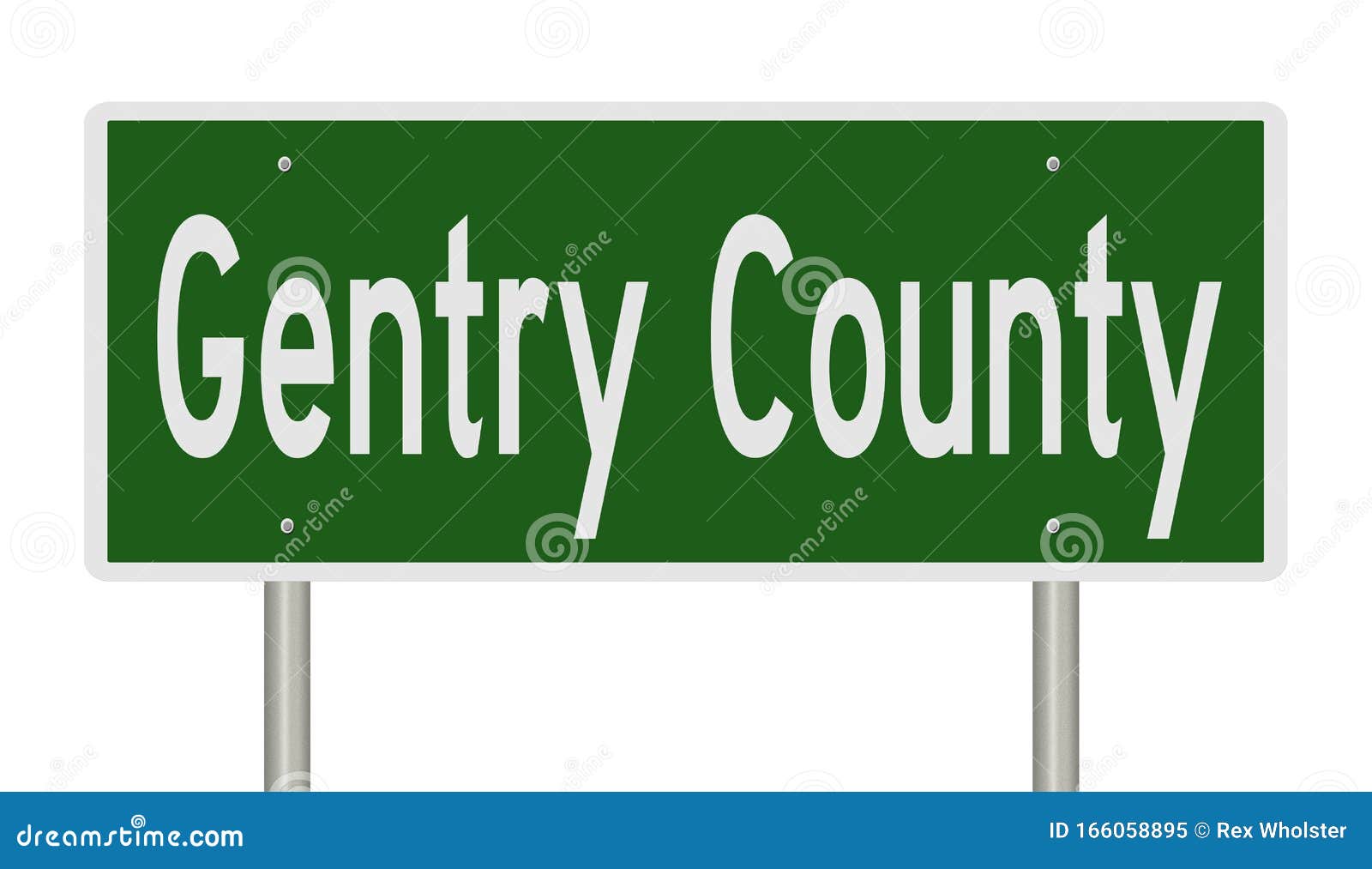 Road Sign for Gentry County Stock Illustration Illustration of