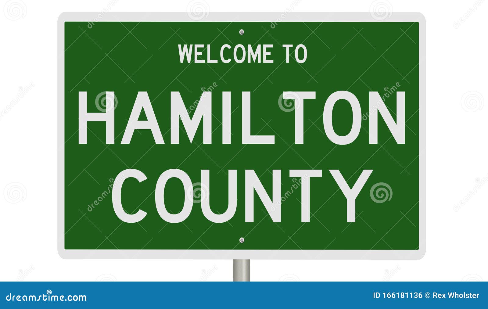 Road Sign for Hamilton County Stock Illustration Illustration of