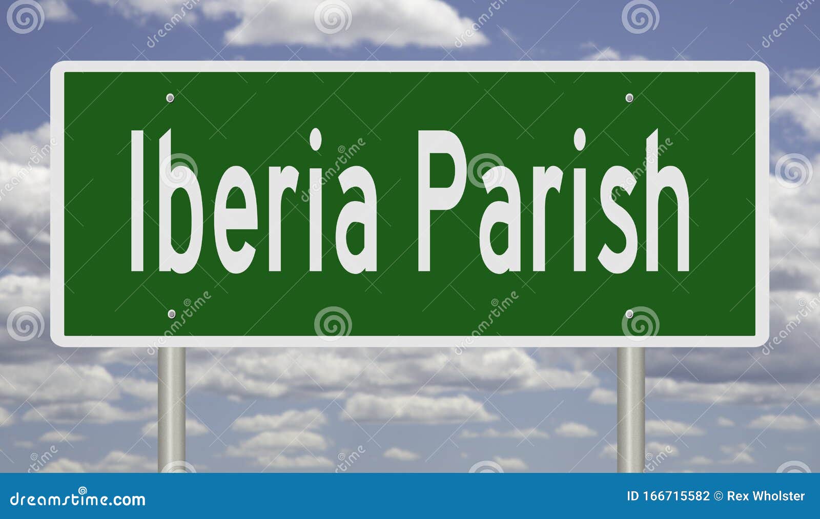 road sign for iberia parish