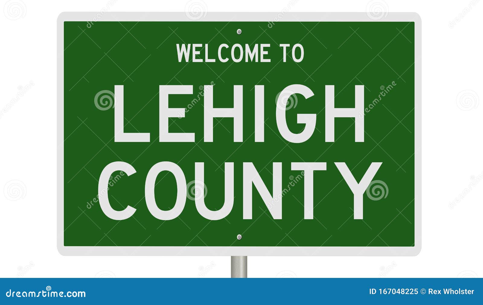 Road Sign for Lehigh County Stock Illustration Illustration of street, location 167048225