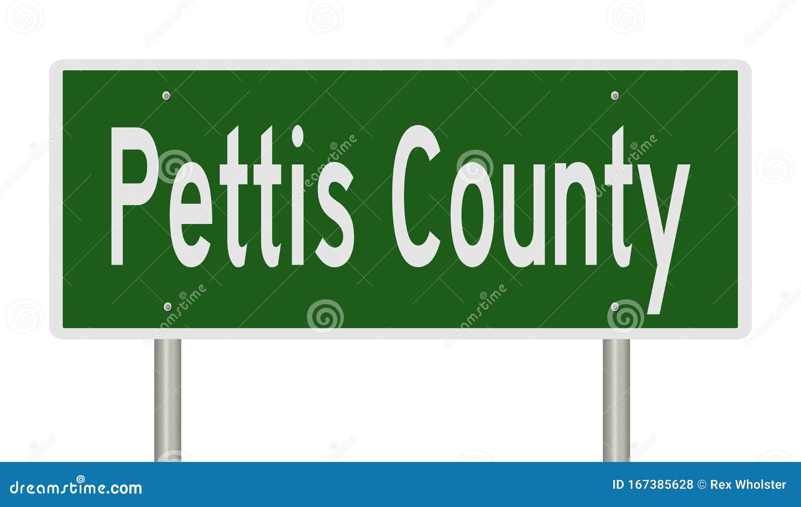 Road Sign for Pettis County Stock Illustration Illustration of