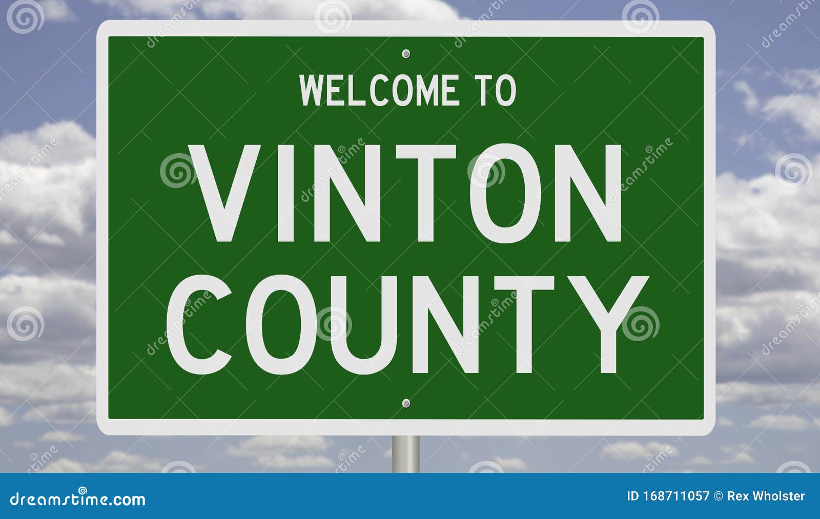 Road Sign for Vinton County Stock Illustration Illustration of vinton