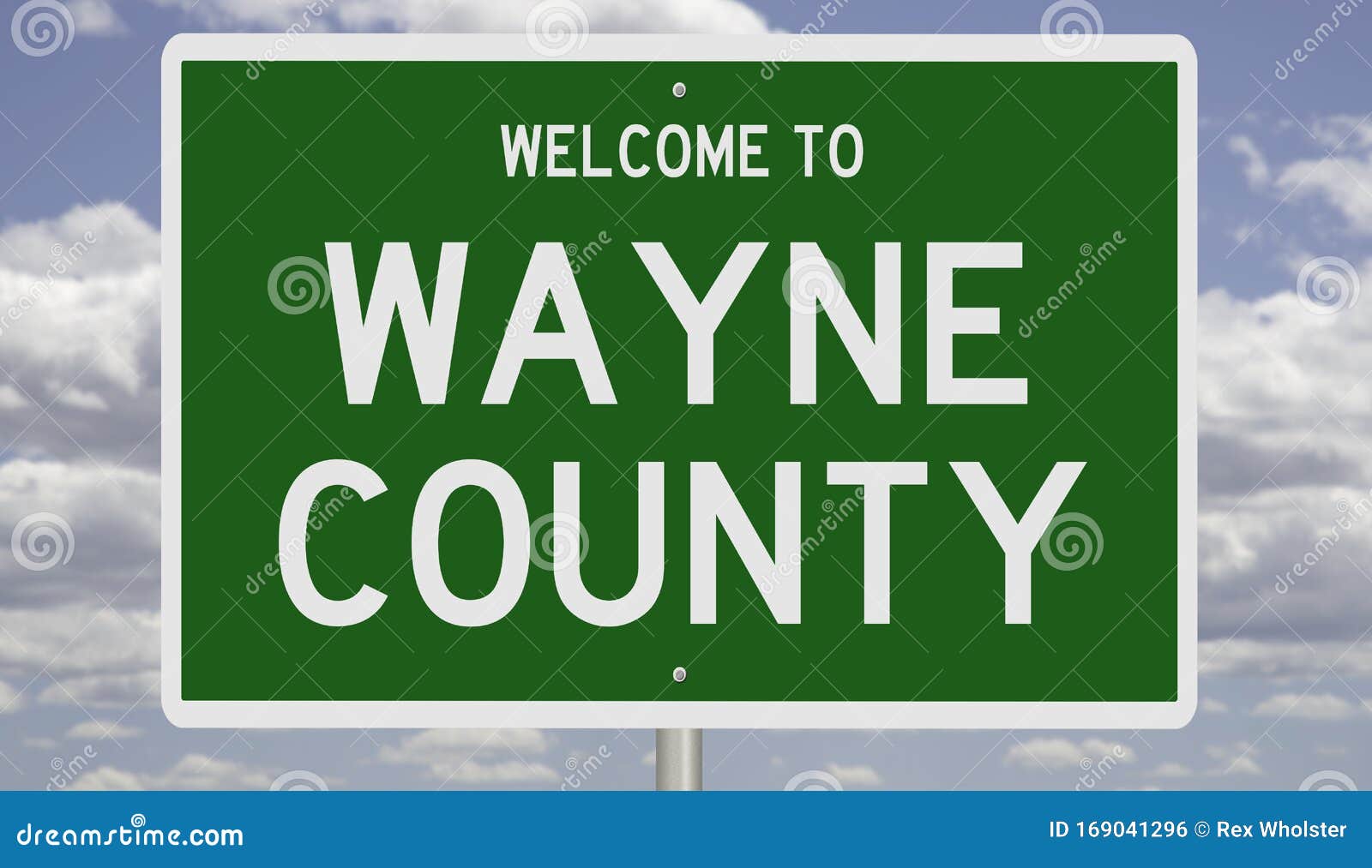 road sign for wayne county