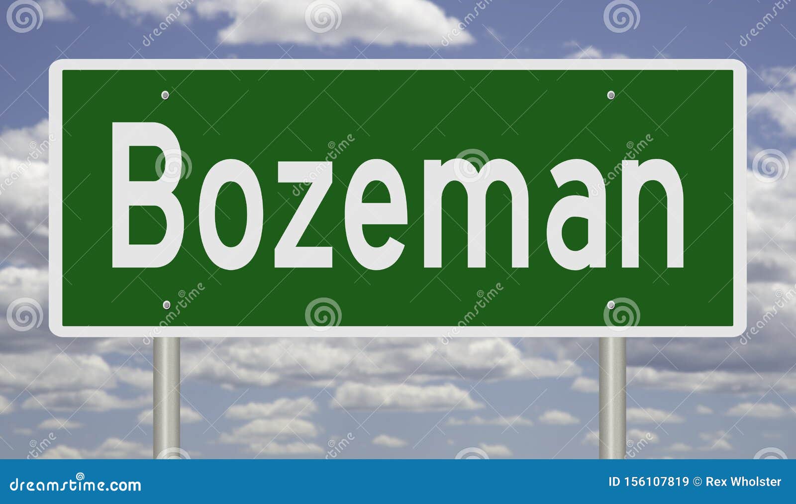 highway sign for bozeman montana