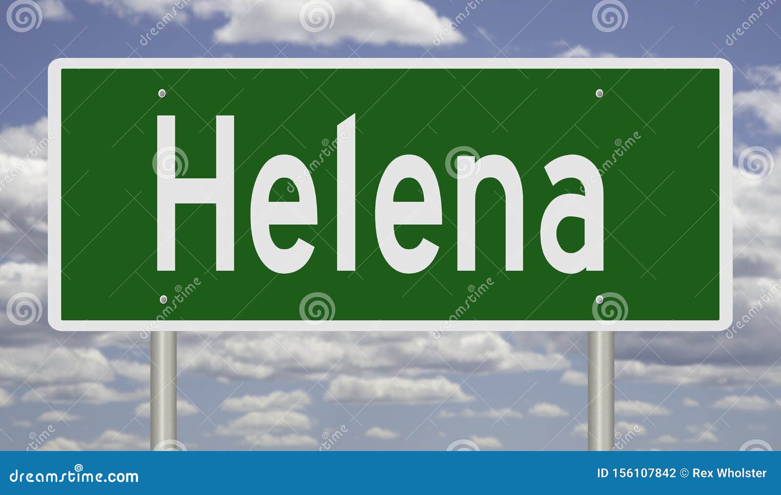 Highway Sign for Helena Montana Stock Illustration Illustration of