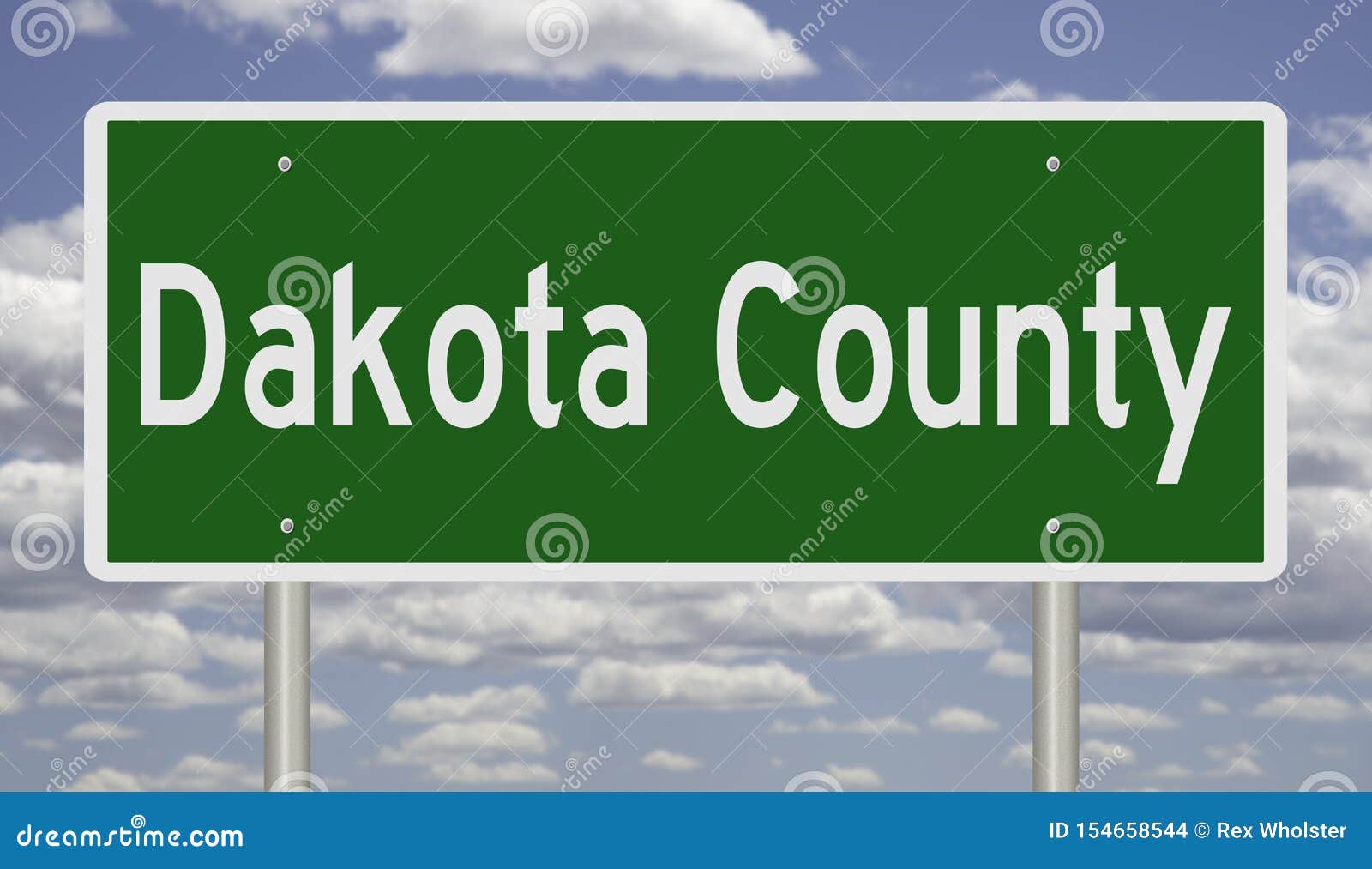 Highway Sign for Dakota County Stock Illustration Illustration of