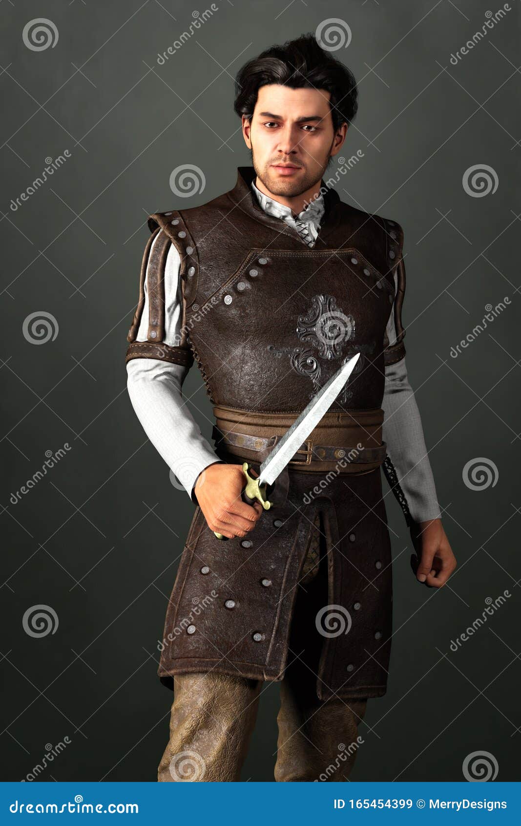 Rendering of a Handsome Medieval Noble Man Holding a Sword Stock  Illustration - Illustration of clothing, clothes: 165454399