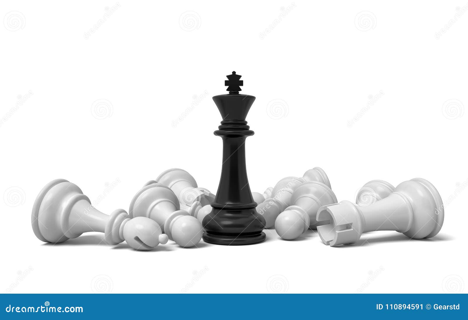 Um xadrez rei 3d