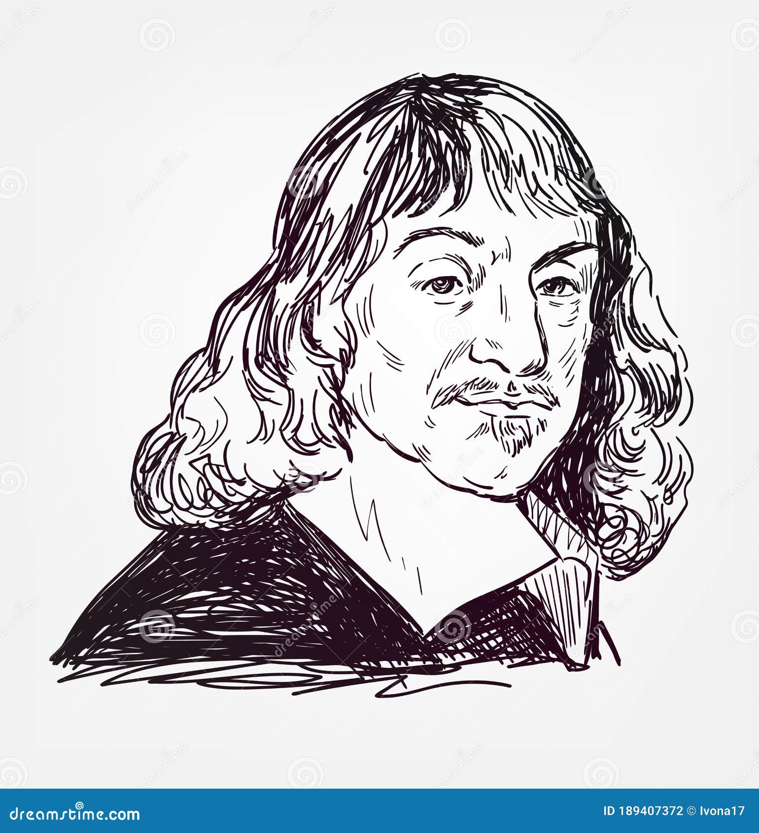 Rene Descartes Vector Sketch Portrait Illustration Editorial Photography -  Illustration of isolated, sketch: 189407372
