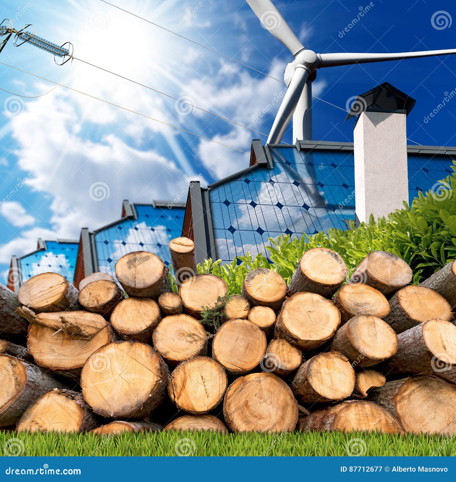 renewable energies sources - wind solar biomass