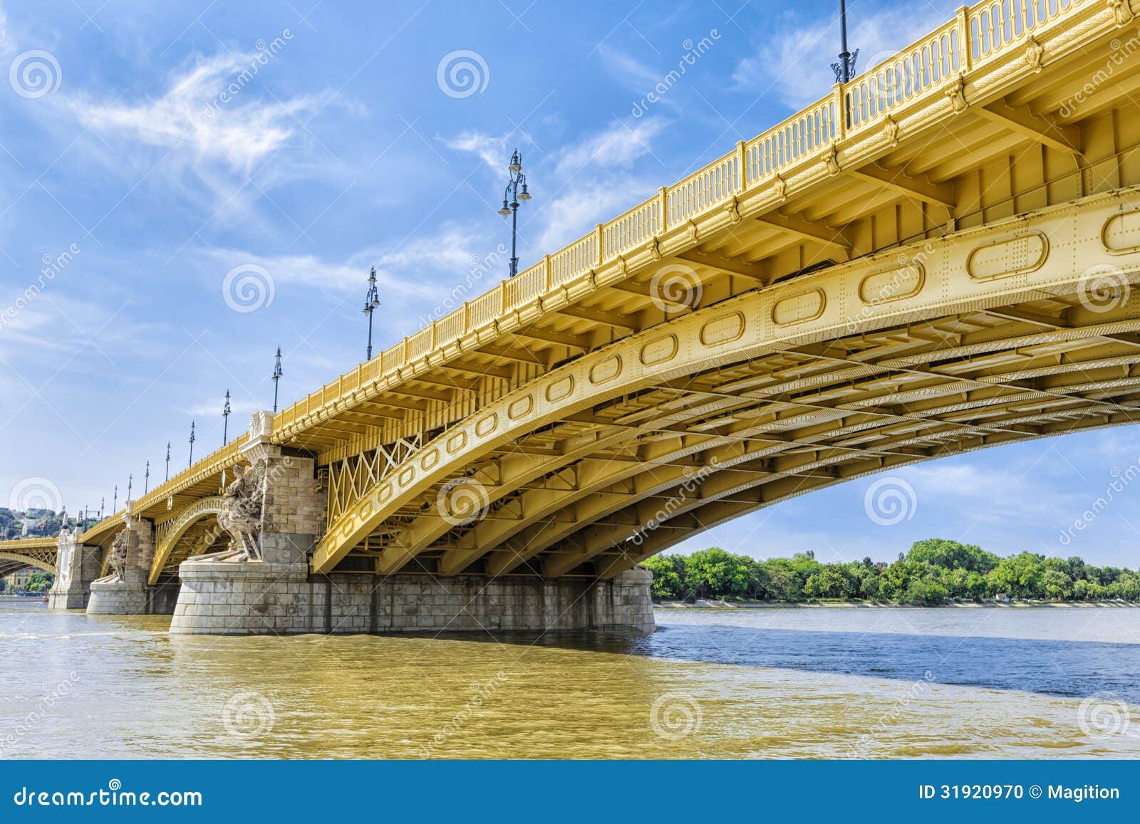 renewed margit bridge in the budapest