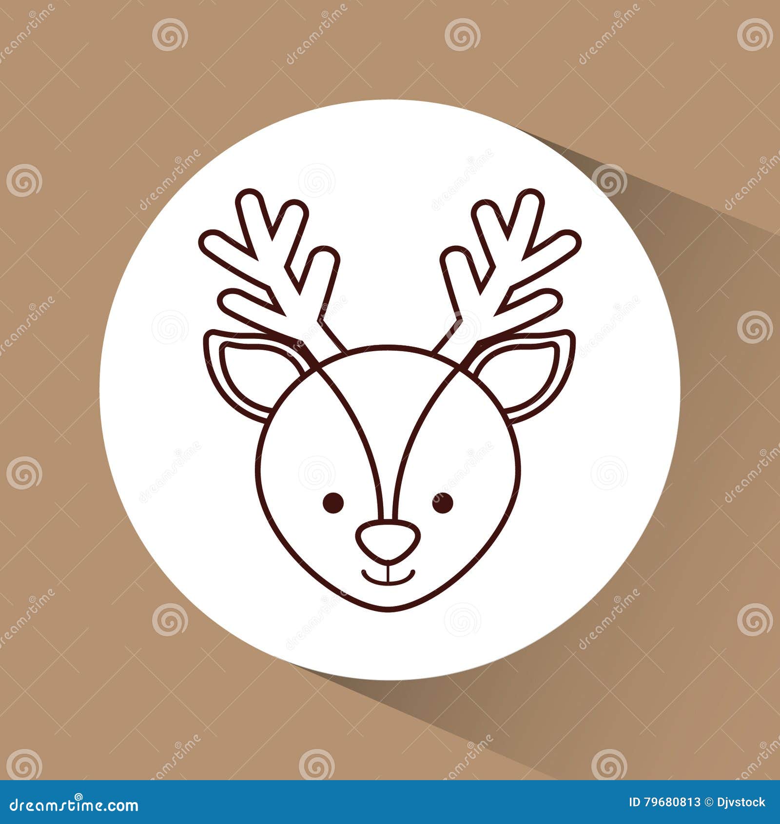 Renna Disegni Kawaii Di Natale.Renna Di Kawaii Di Progettazione Di Stagione Di Natale Illustrazione Vettoriale Illustrazione Di Decorazione Simbolo 79680813