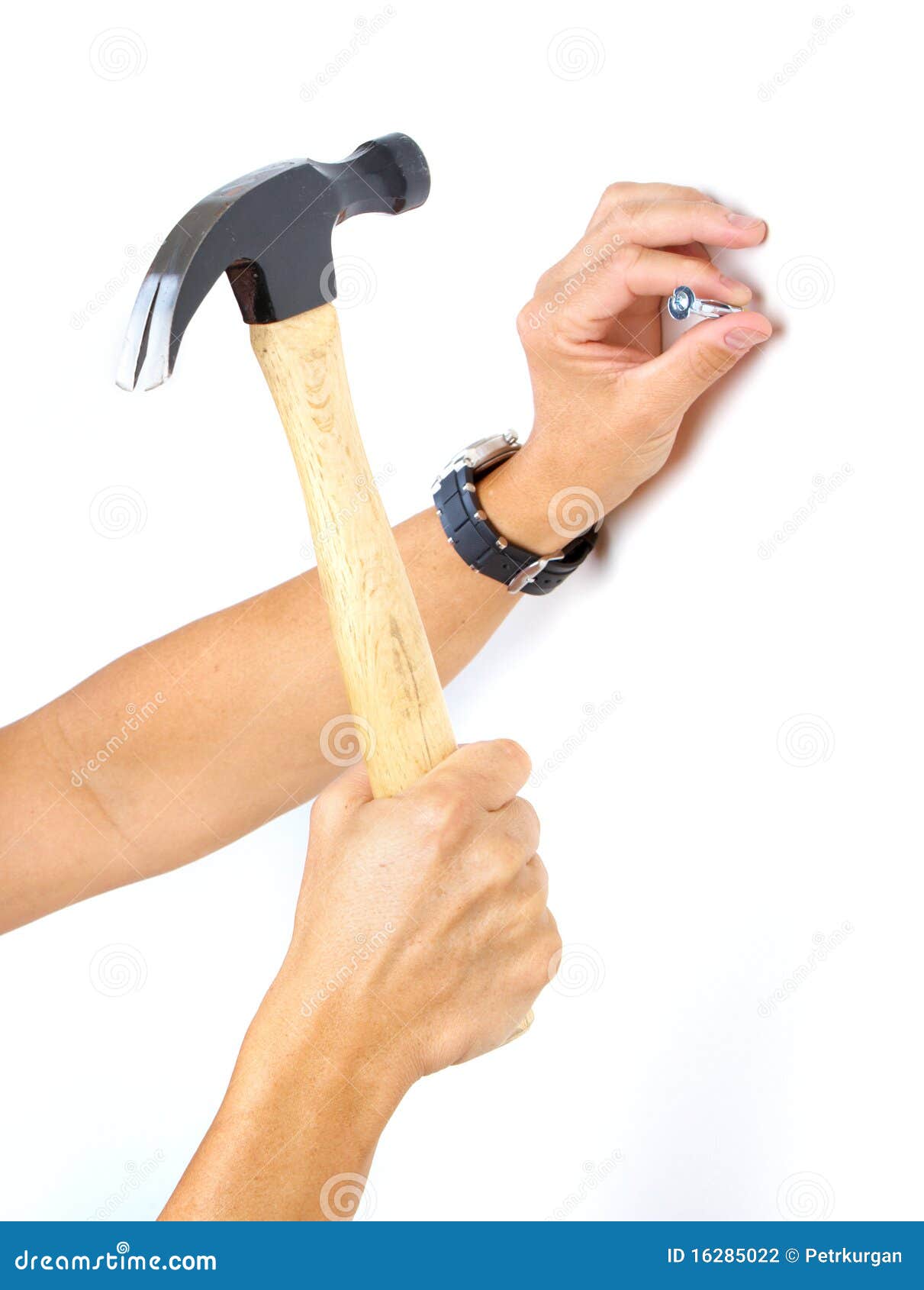 Renovation. Nailing stock photo. Image of flat, hammer 16285022