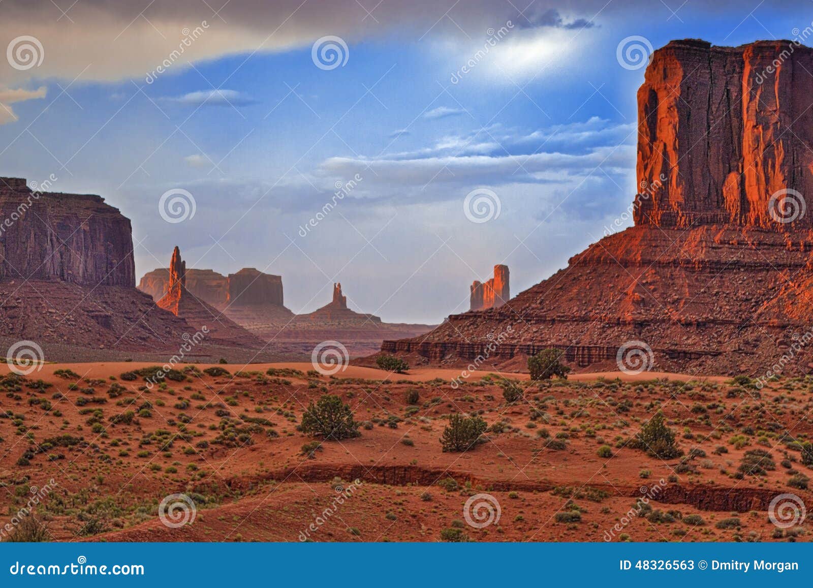 renowned buttes of monument valley in utah state, united states