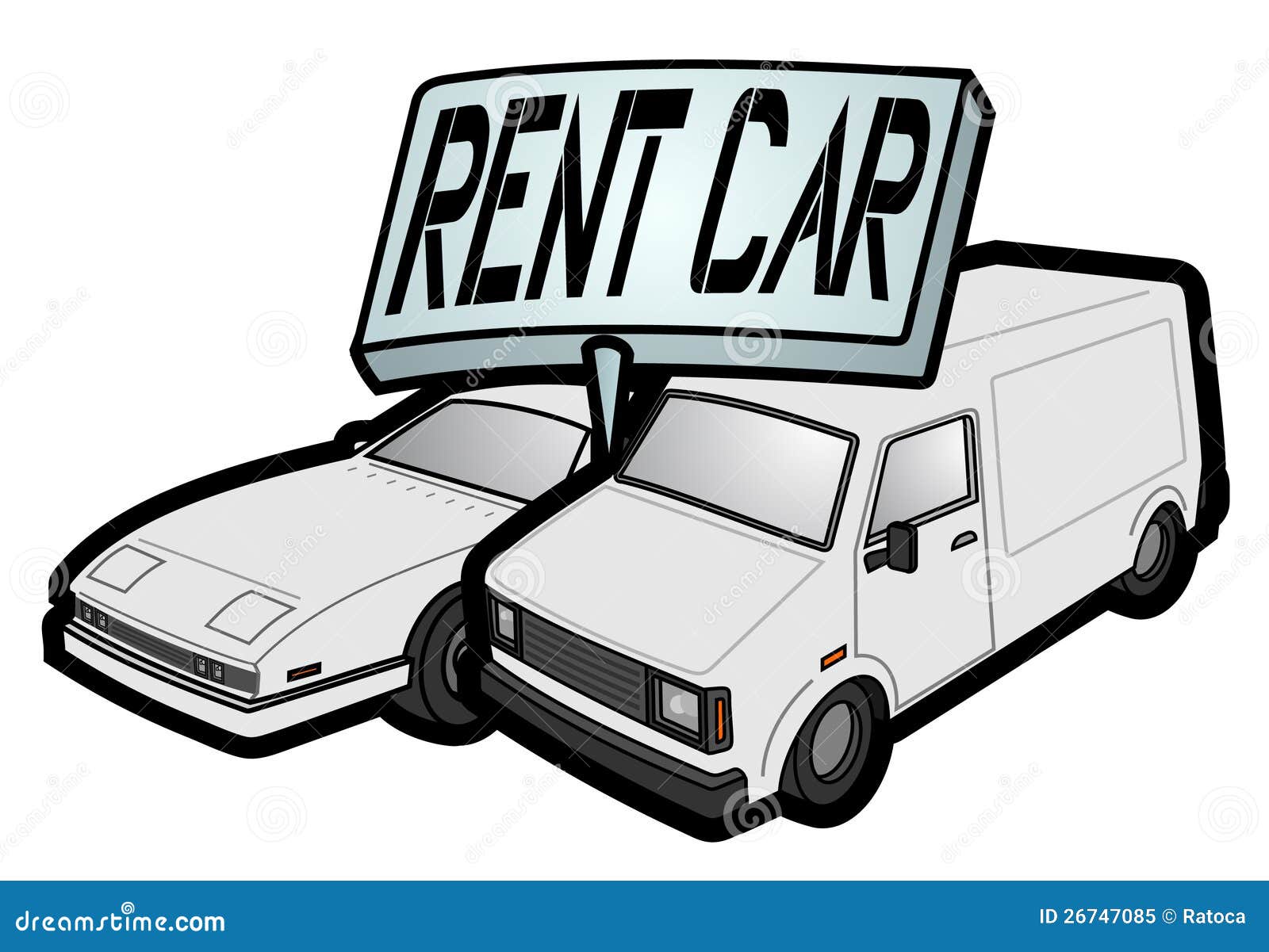 Rent car stock vector. Illustration of automobile, driver 26747085