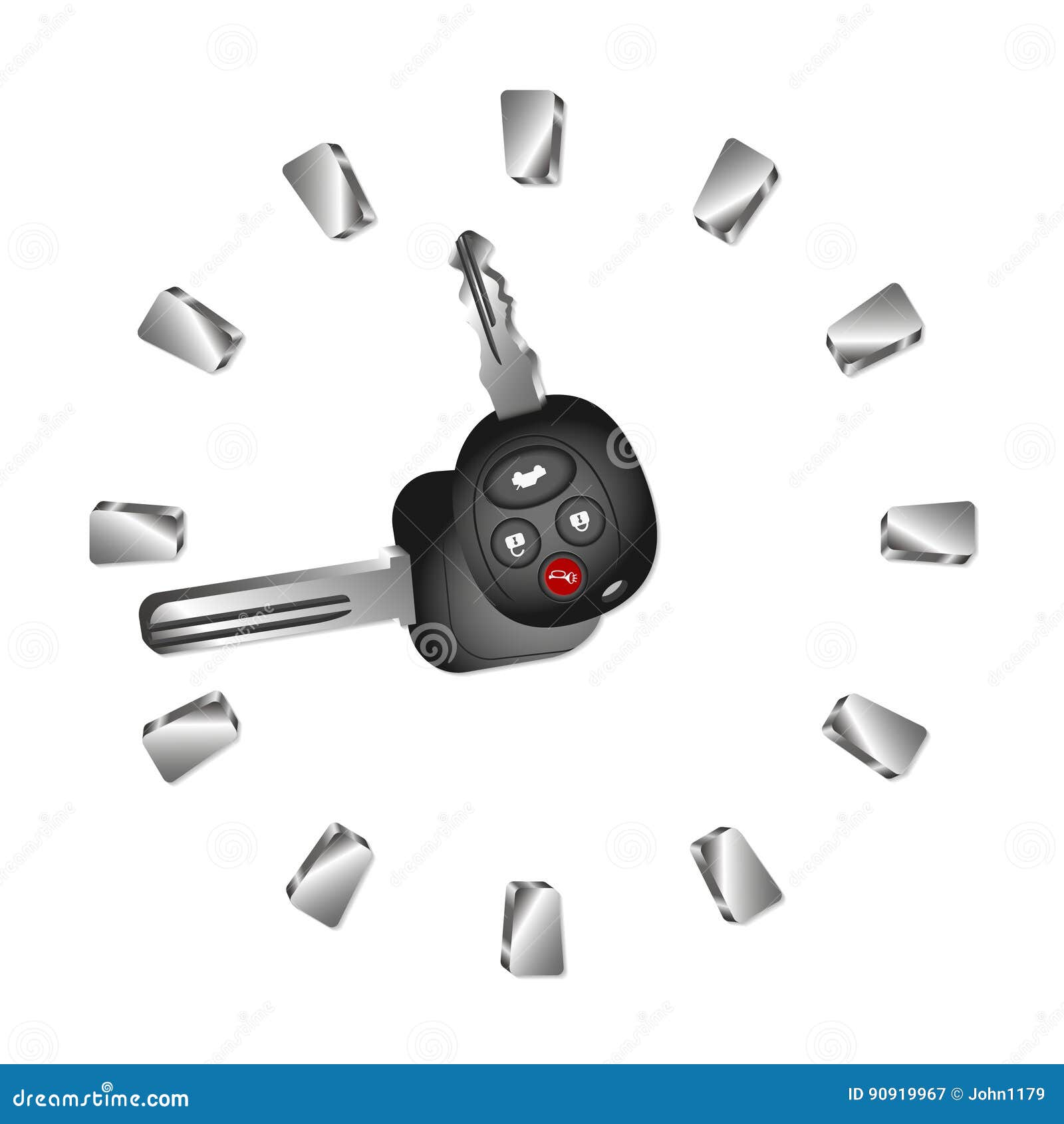 Rent a car clock stock vector. Illustration of time, isolated 90919967