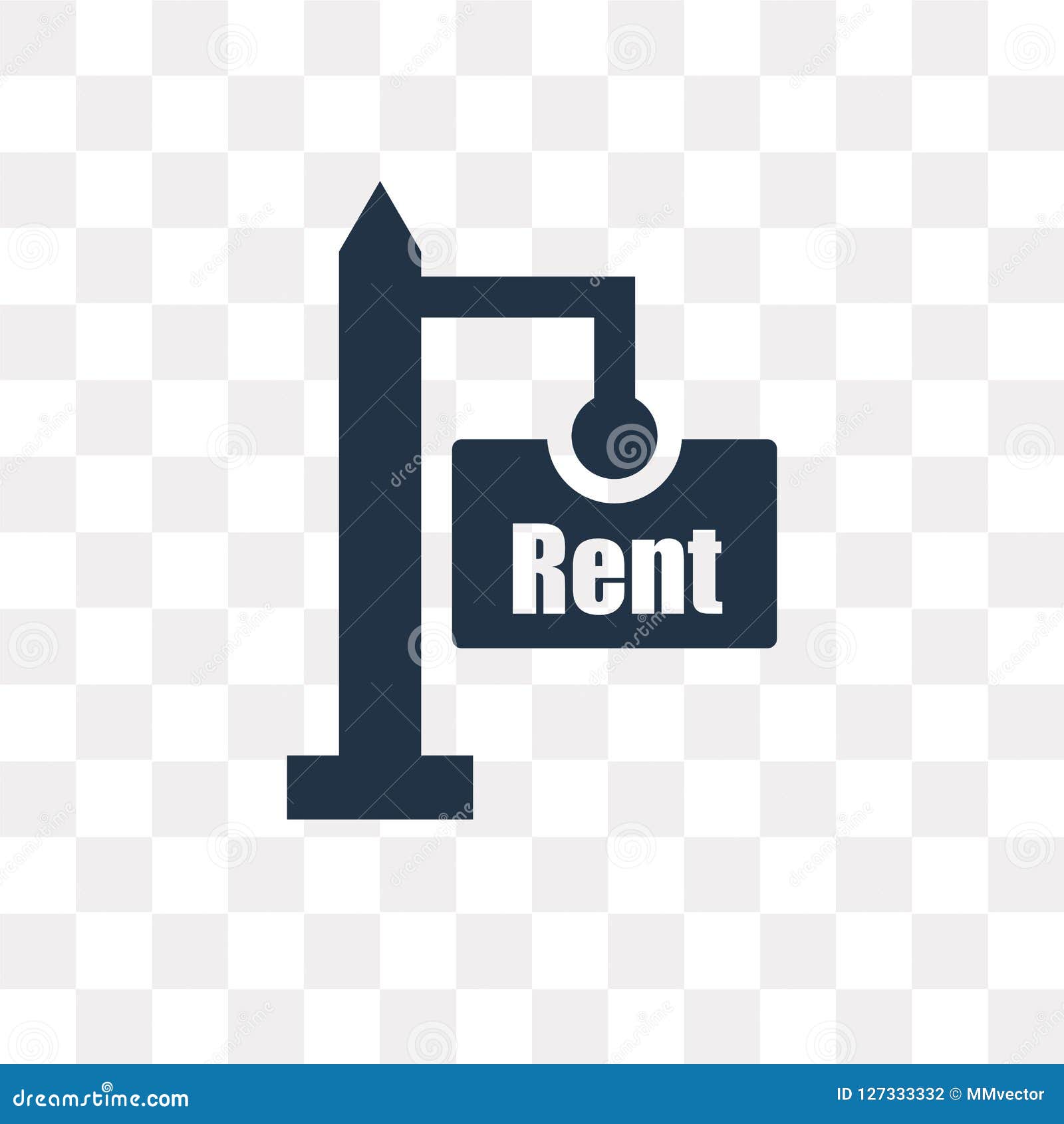 For Rent Vector Icon Isolated on Transparent Background, for Rent