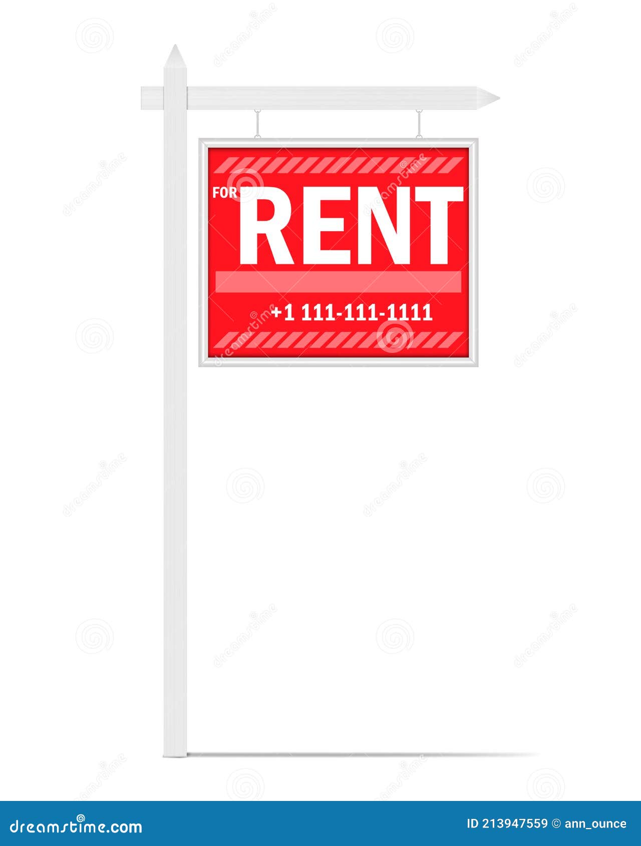 For Rent Yard Sign, Editable Vector Template Stock Vector