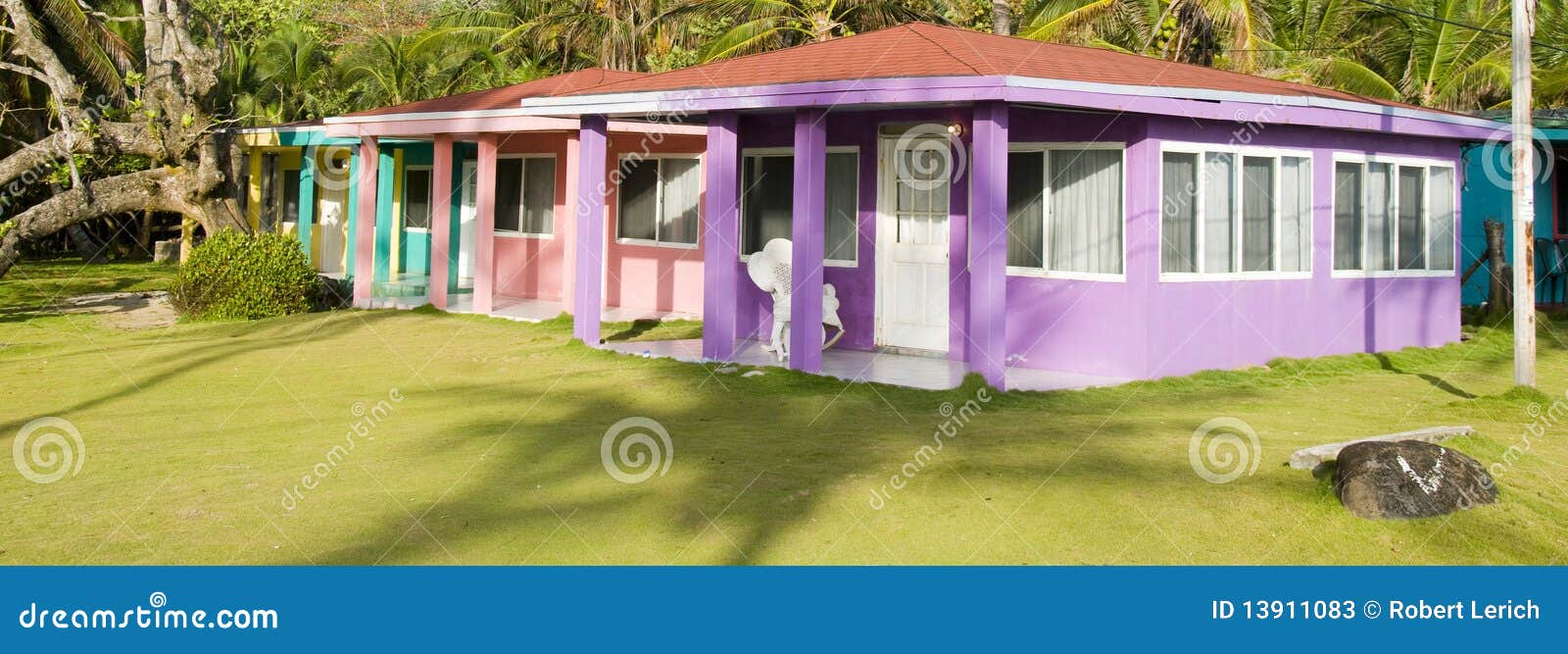 Rental Cabanas Corn Island Nicaragua Stock Image Image of colors
