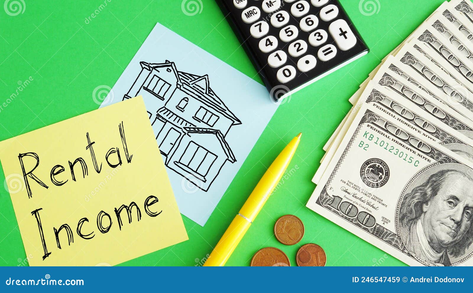 Rental is Shown Using the Text Stock Image Image of sell