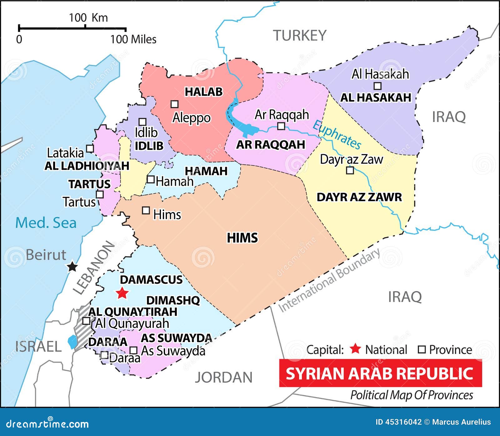 República árabe siria stock de ilustración. Ilustración de irak - 45316042