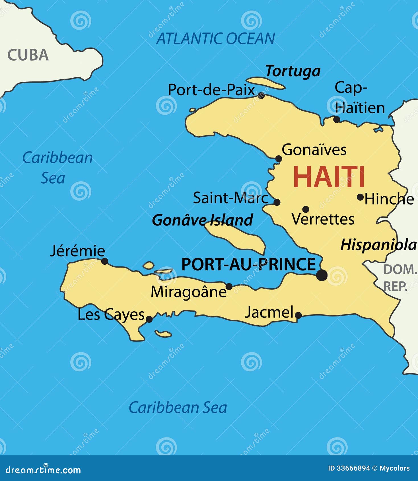 haiti mapa República de Haití   mapa ilustración del vector. Ilustración de 