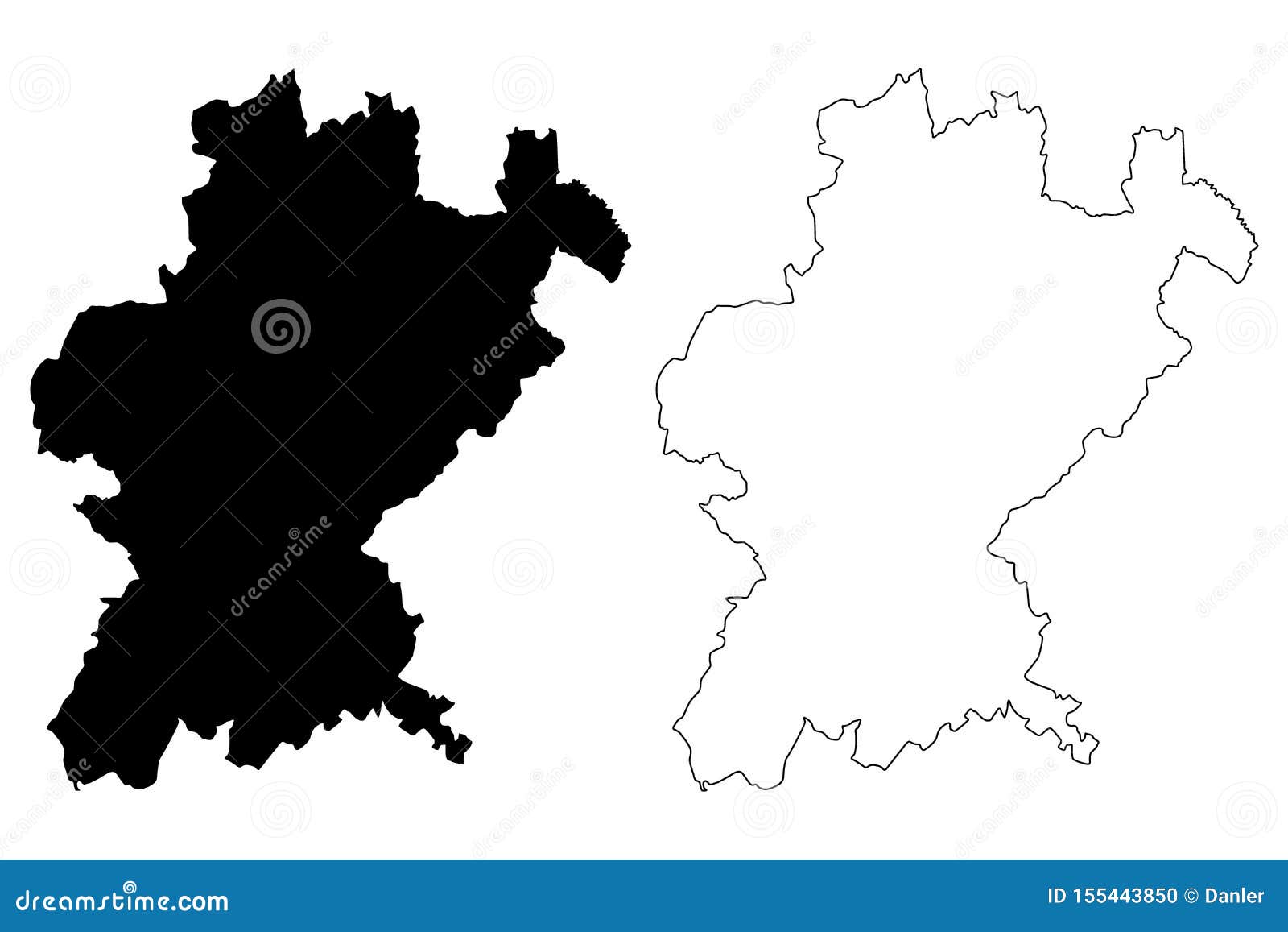 Mapa cinzento de Portugal (distritos em camadas separadas ) imagem vetorial  de chrupka© 86257284