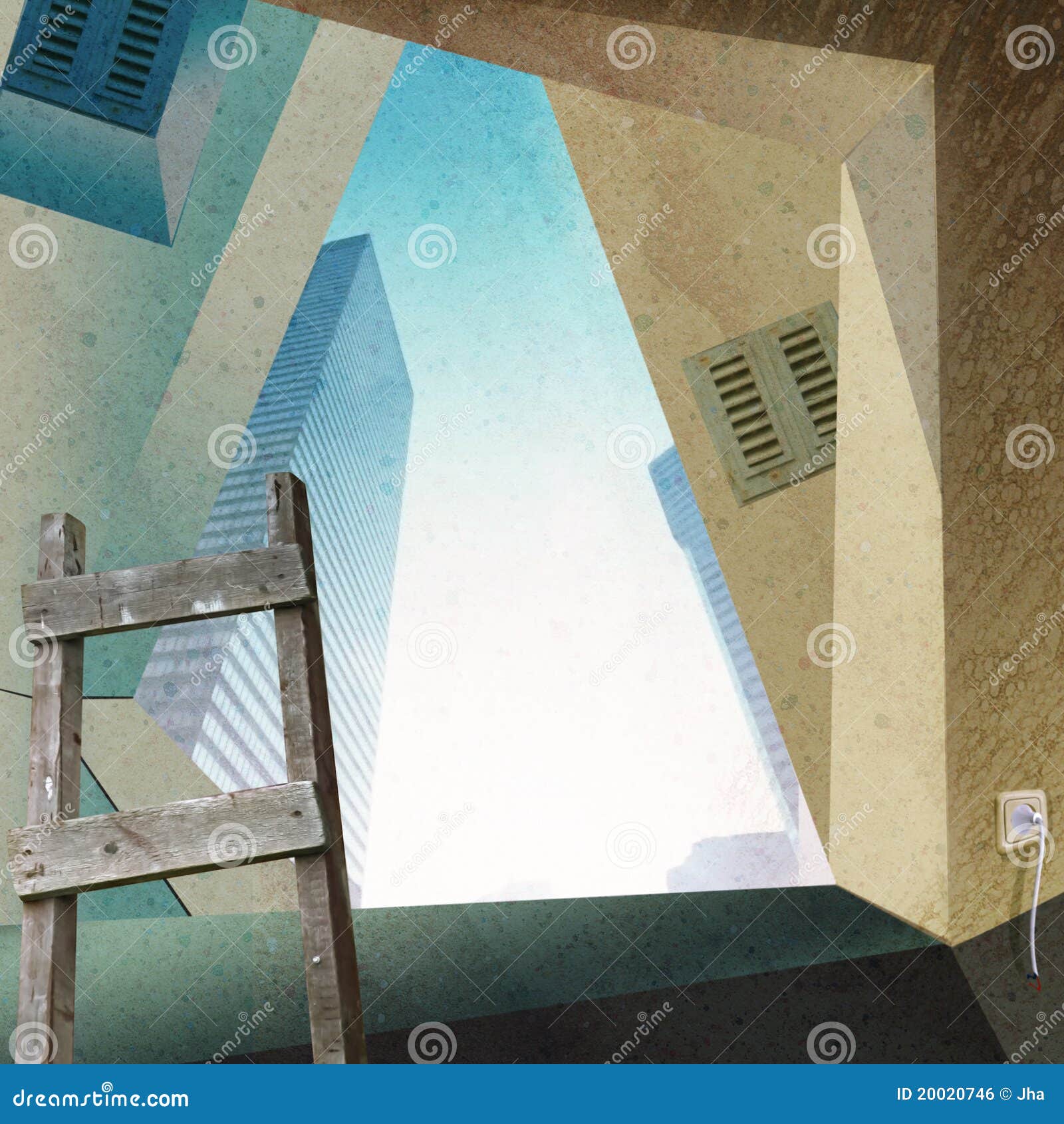 Repair of the apartment. stock illustration. Illustration of window