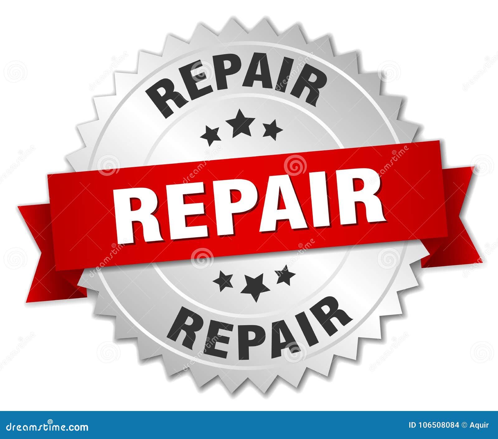 Repair badge stock vector. Illustration of peeler, label 106508084