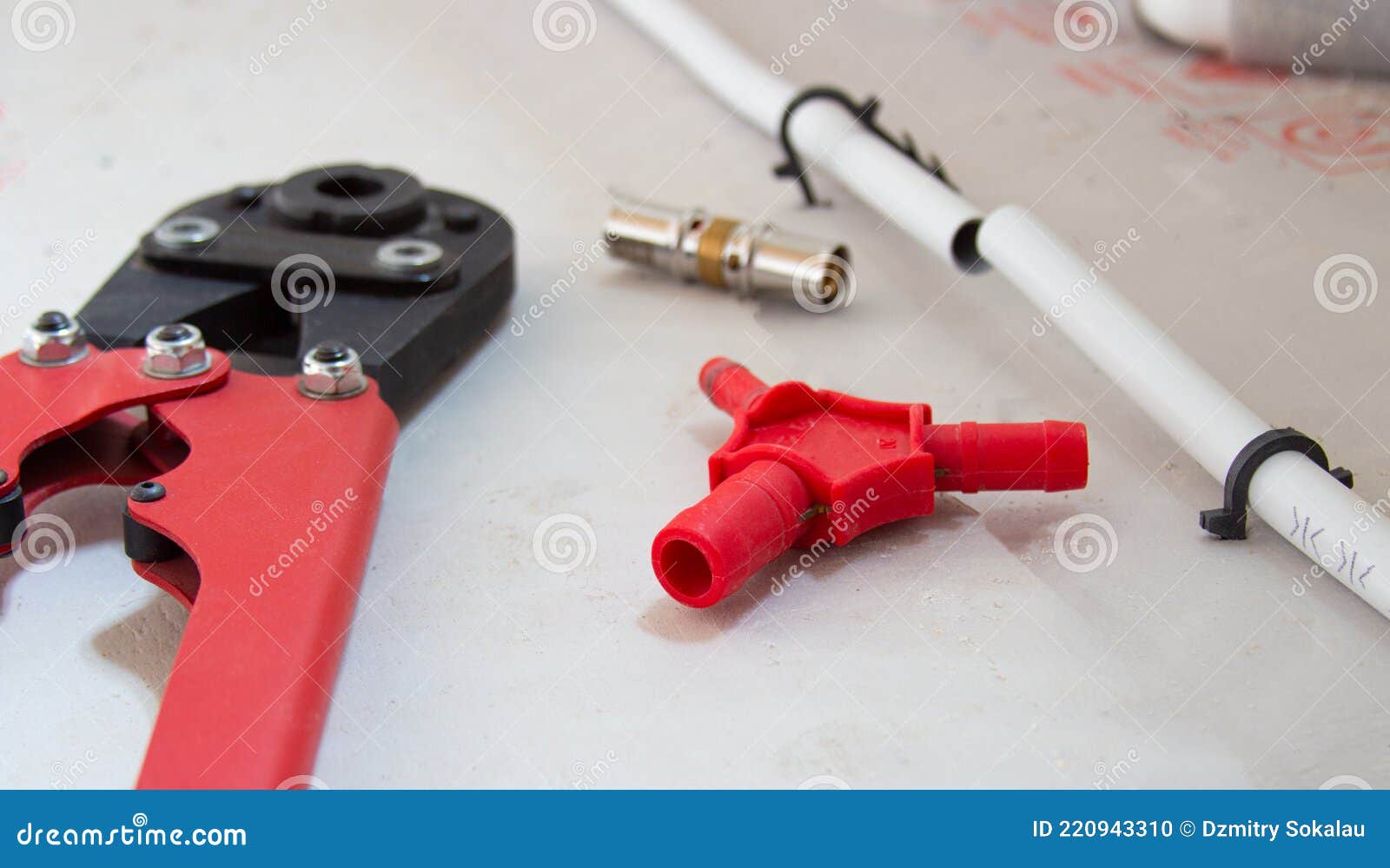 Repair of a Broken Pipe in the Underfloor Heating System. Plumbing