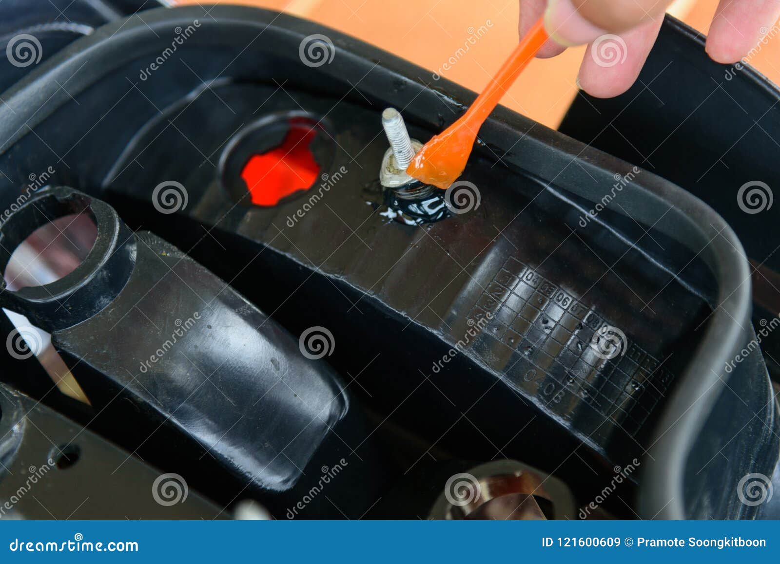 Repair Broken Plastic by Epoxy Stock Image Image of background