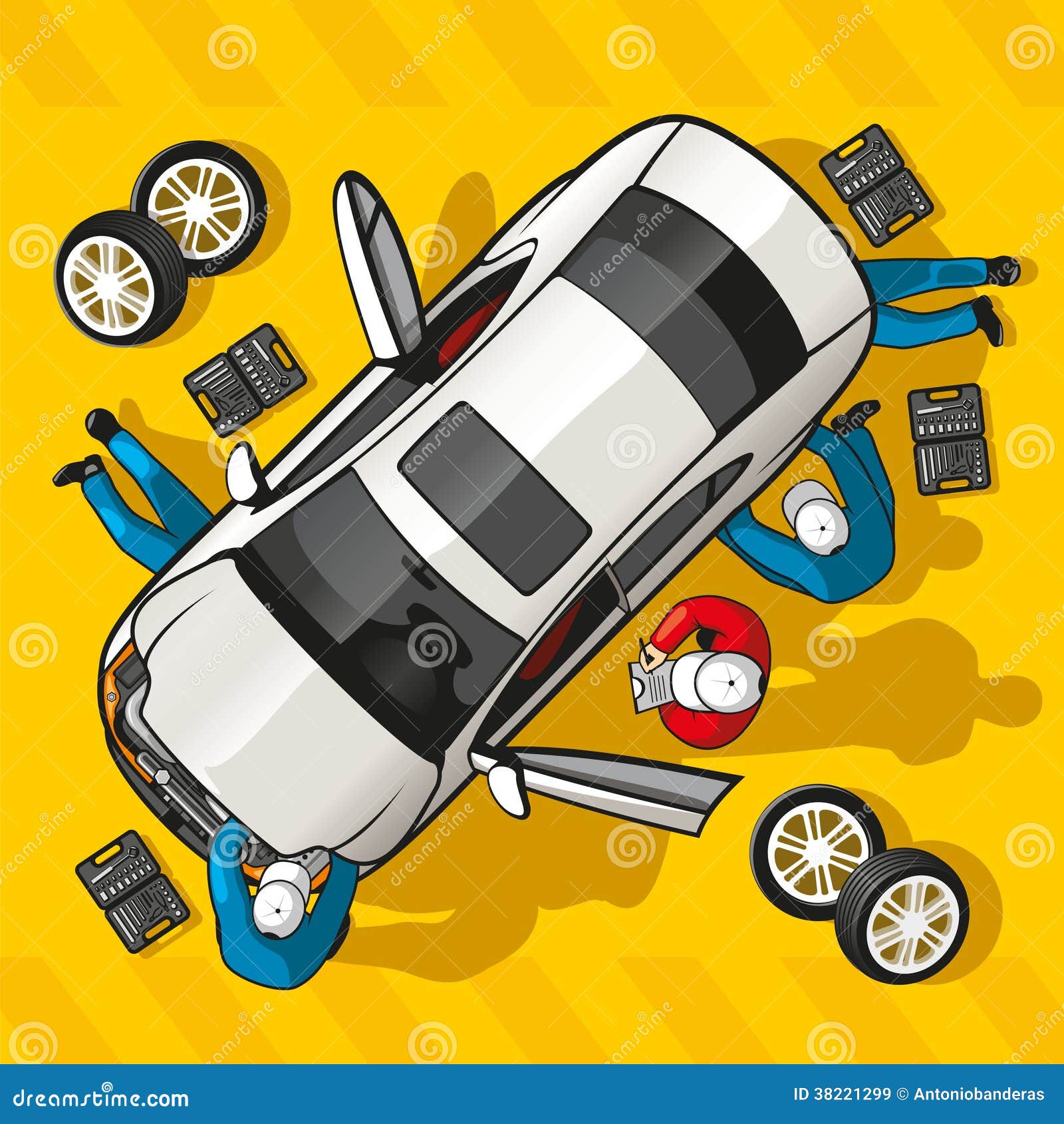 Repair Car Station stock vector. Illustration of station 38221299