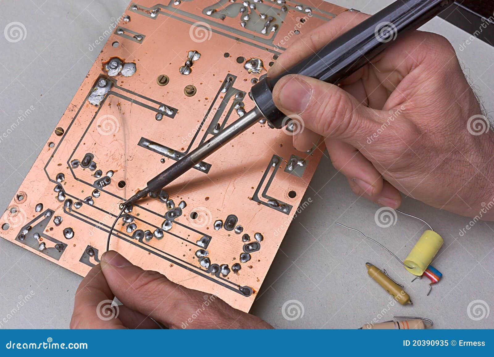 Repair of circuit board stock image. Image of electronic Circuit Diagram