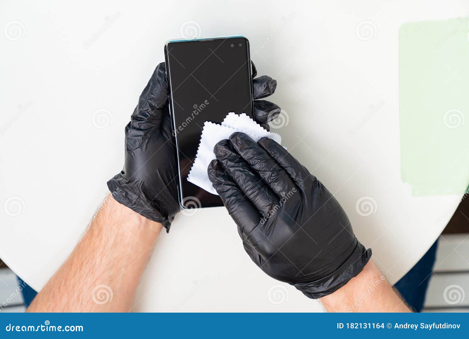 Repair. Clean Phone Isopropyl Alcohol Wipe. Stock Photo Image of