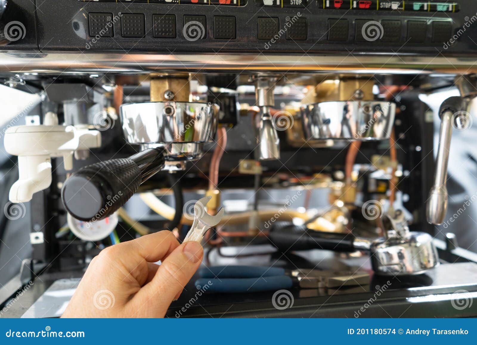 Repair of the Coffee Machine Photo. Stock Photo Image of functional