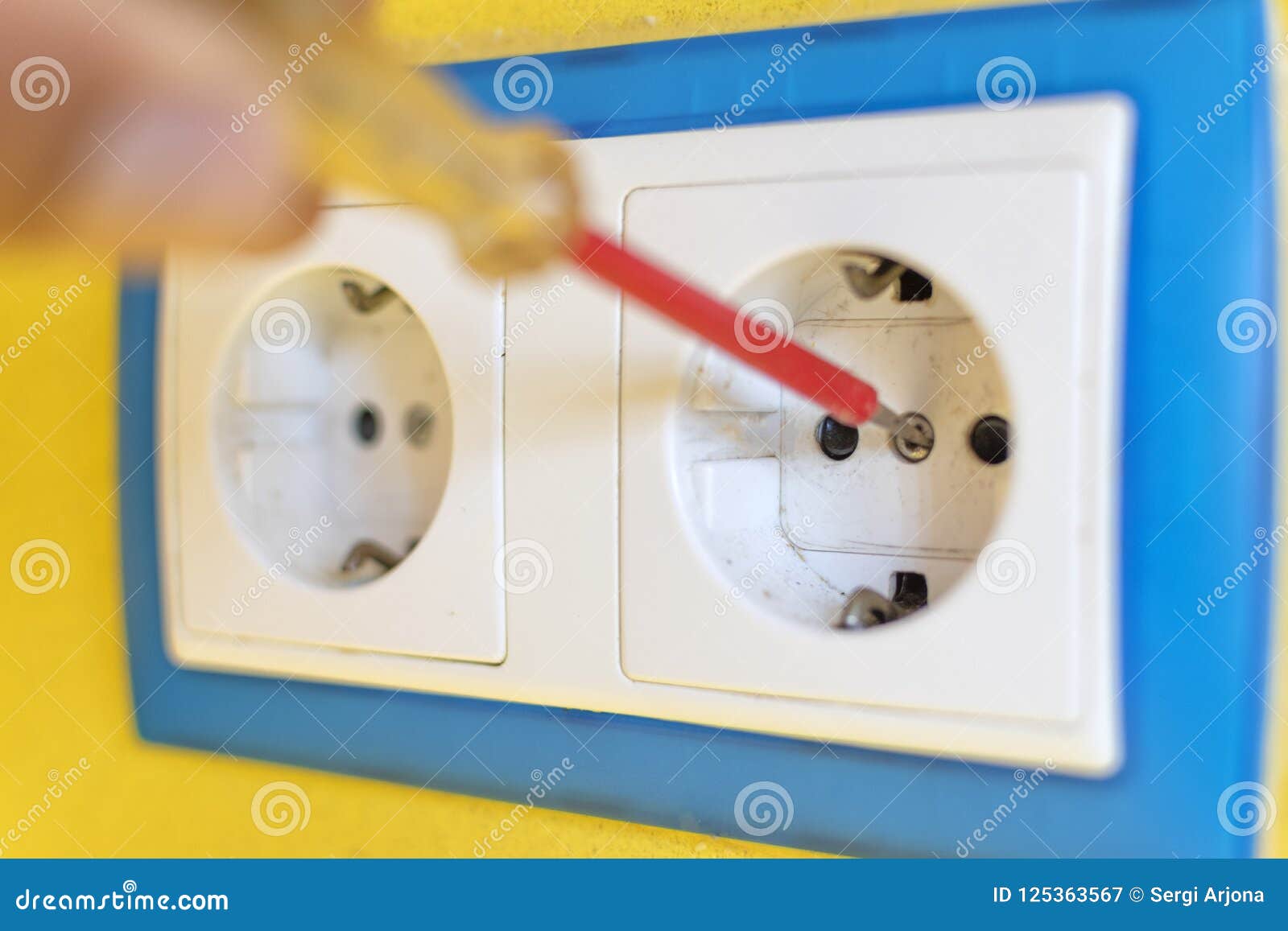 Repair Concept of Electrical Plugs Stock Image Image of love