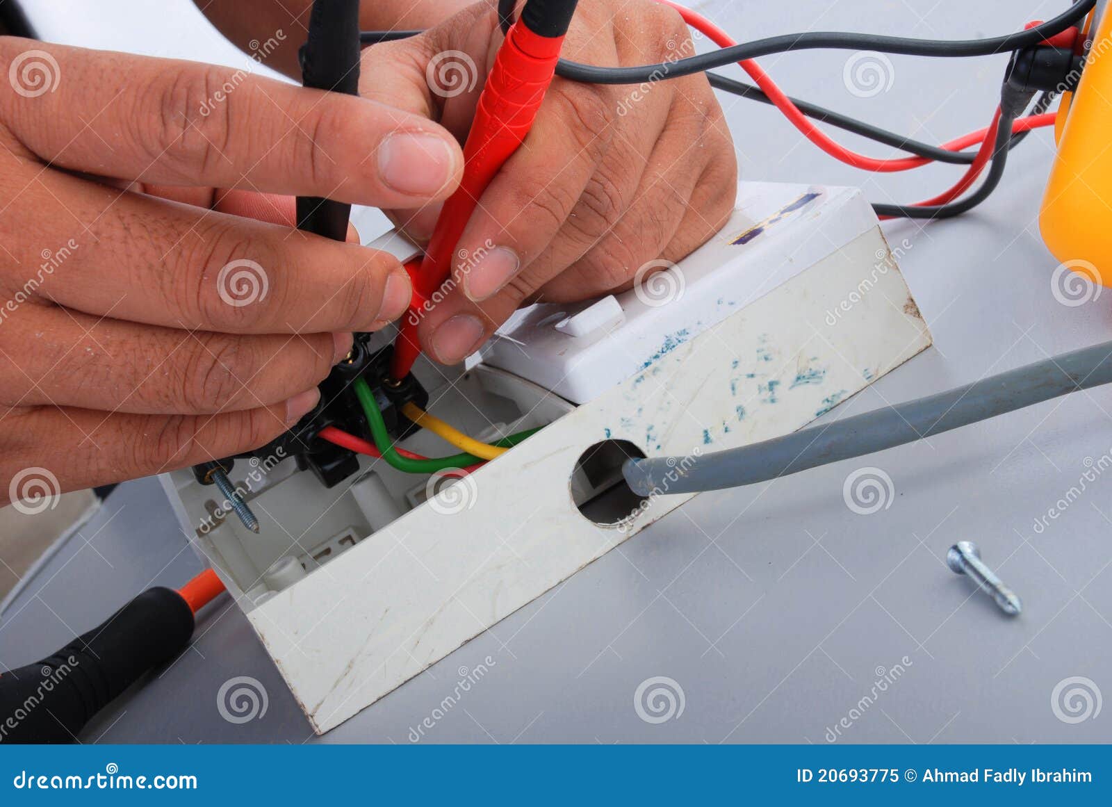 Repair of the Electric Socket Stock Image Image of project