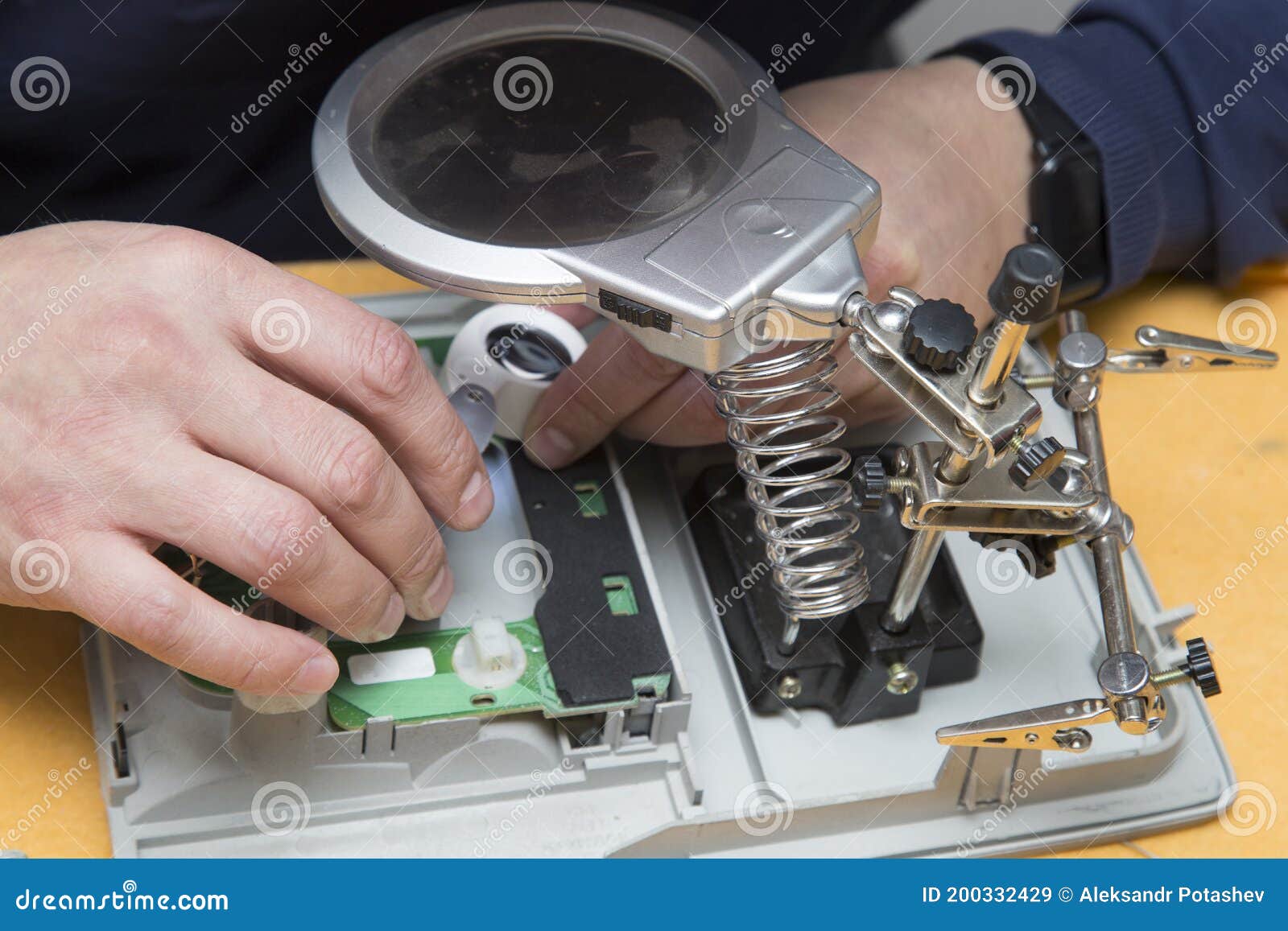 Repair of Electronic Boards. a Tool for Repairing Electronic Components Stock Image Image of