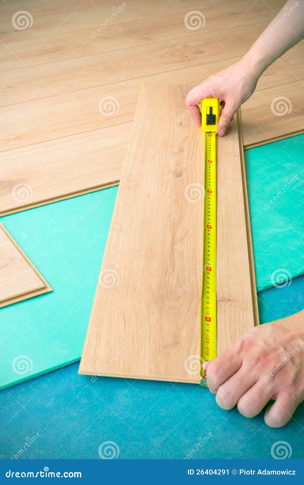 Repair of a Floor Covering. Stock Image Image of installing, metre