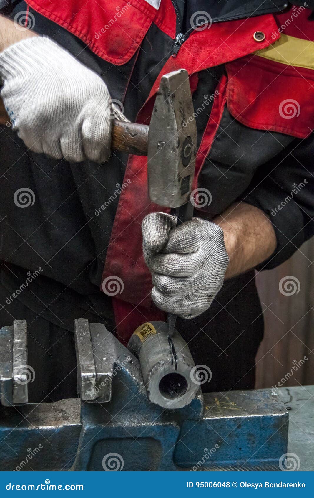 Repair of High Pressure Hose. Stock Photo Image of hydraulic