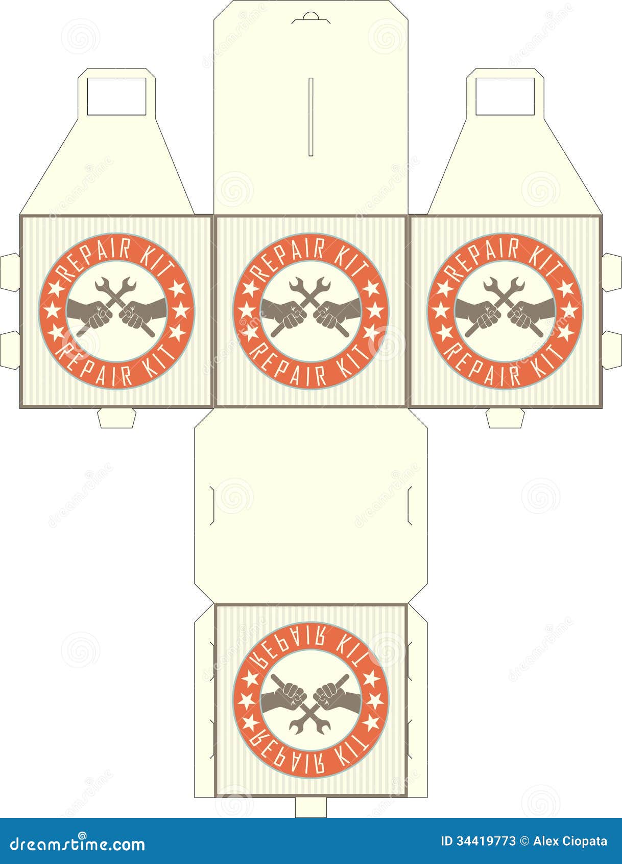 Repair kit box stock vector. Illustration of object, hardware 34419773