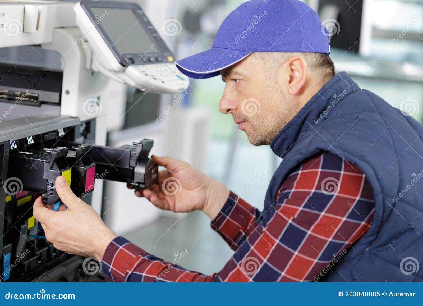 Repair Of The Laser Copierprinter In The Service Center. Replacing