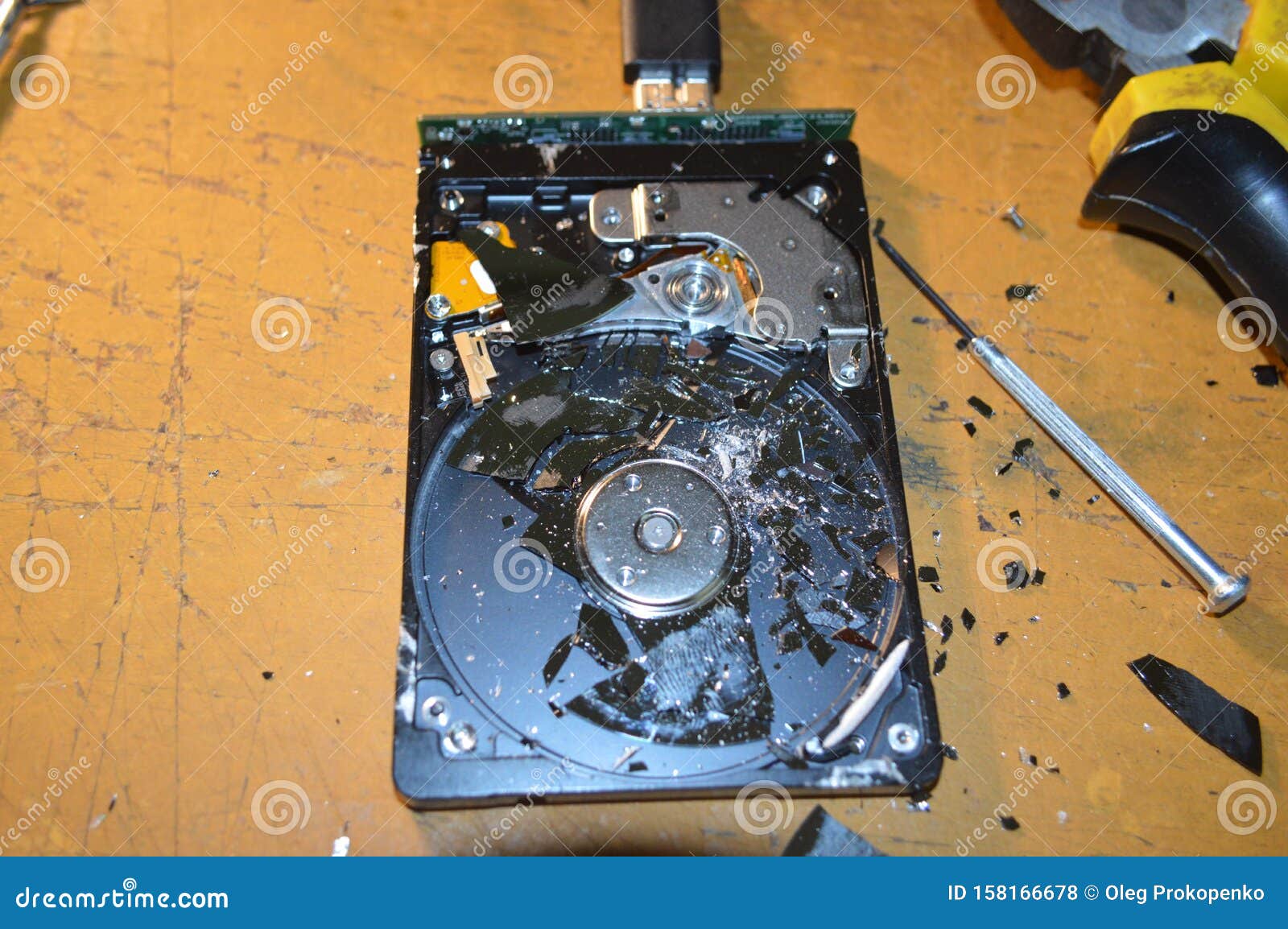 Repair Microelectronics Computer Hard Drive Stock Photo Image of