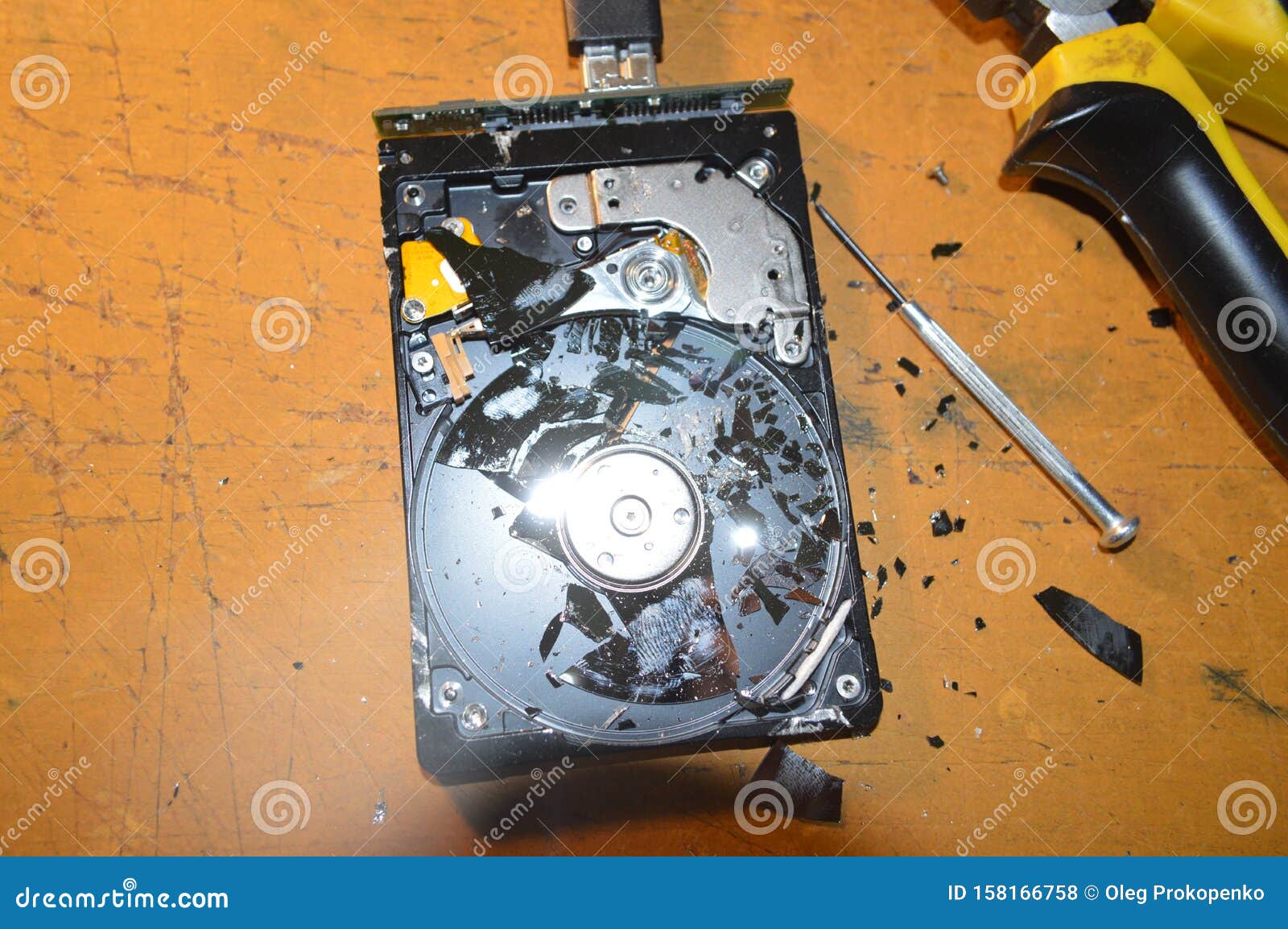 Repair Microelectronics Computer Hard Drive Stock Photo Image of