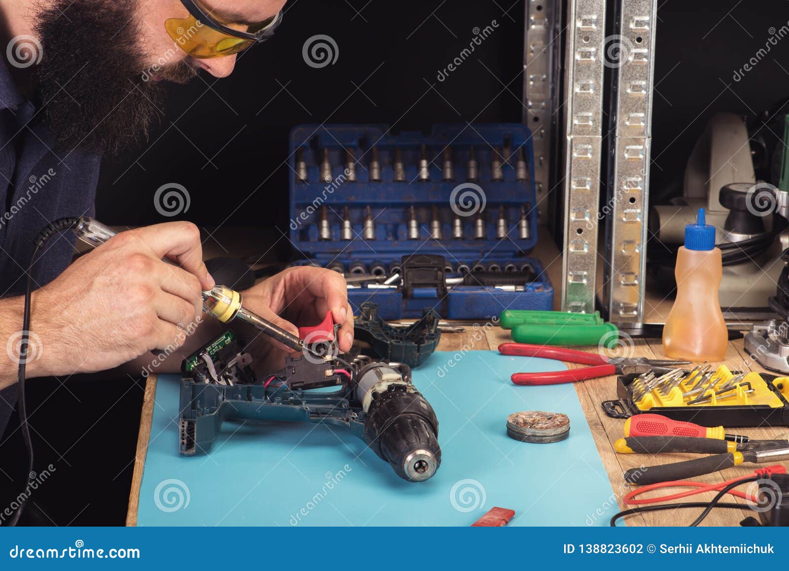Repair of Power Tools in the Service Center Stock Photo Image of appliances, domestic 138823602