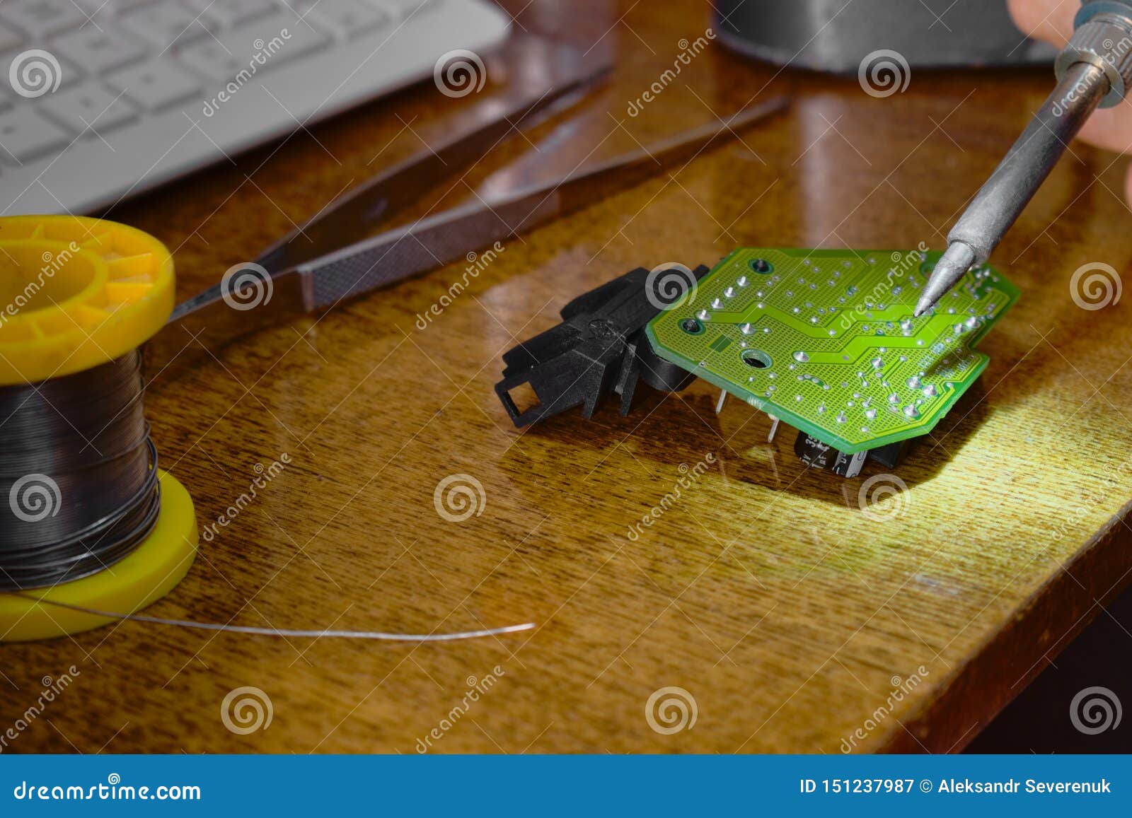 Repair and Replacement of Electronic Components Electronic Device. Stock Image Image of