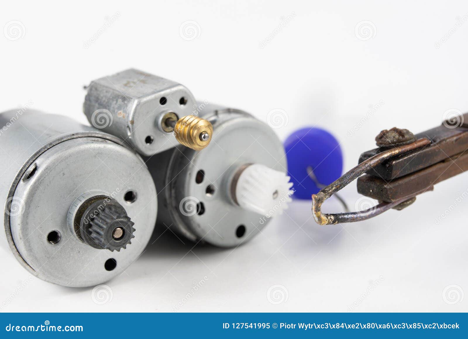 Repair of a Small Electric Motor. Simple Soldering Work in the E Stock