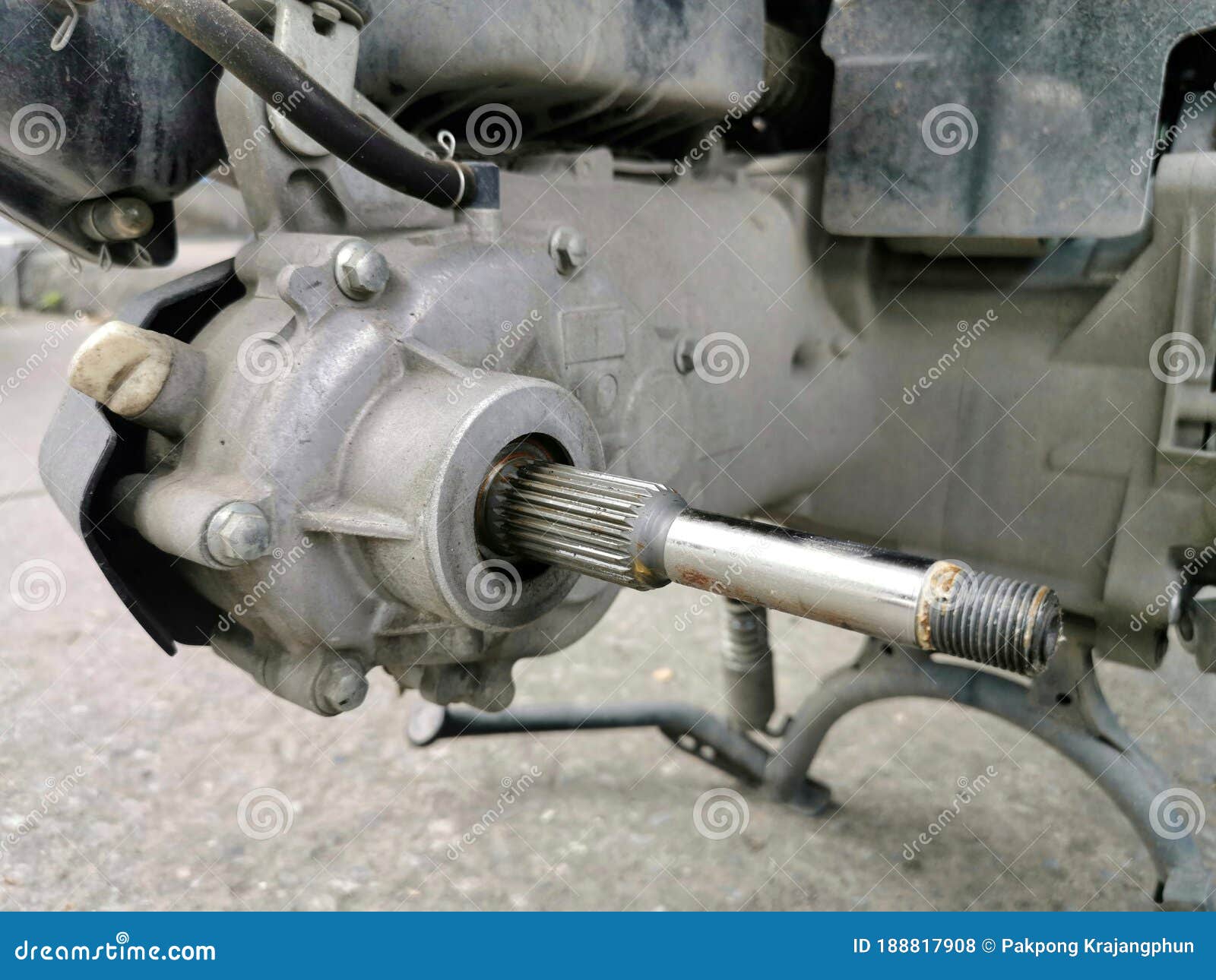 Repair Sprocket Wheels of a Motorcycle. Stock Photo Image of detail